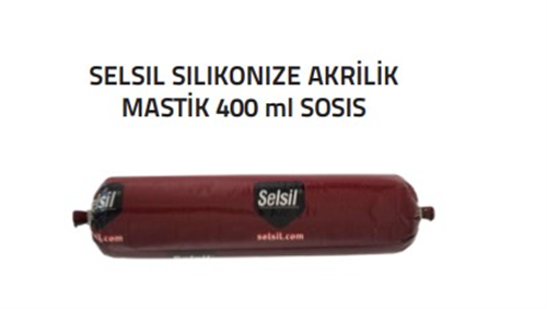 SİLİKONİZE AKRİLİK MASTİK SOSİS BEYAZ - SELSİL (400ml)  (K-25)